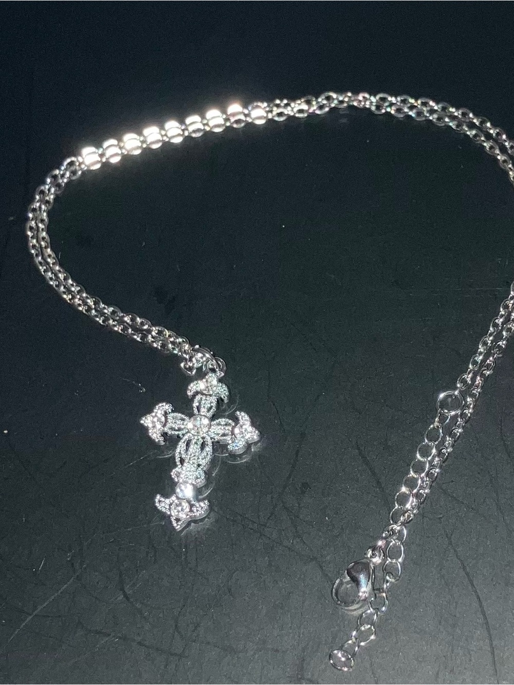 Fashion Jewelry Silver Cross Pendant Necklace